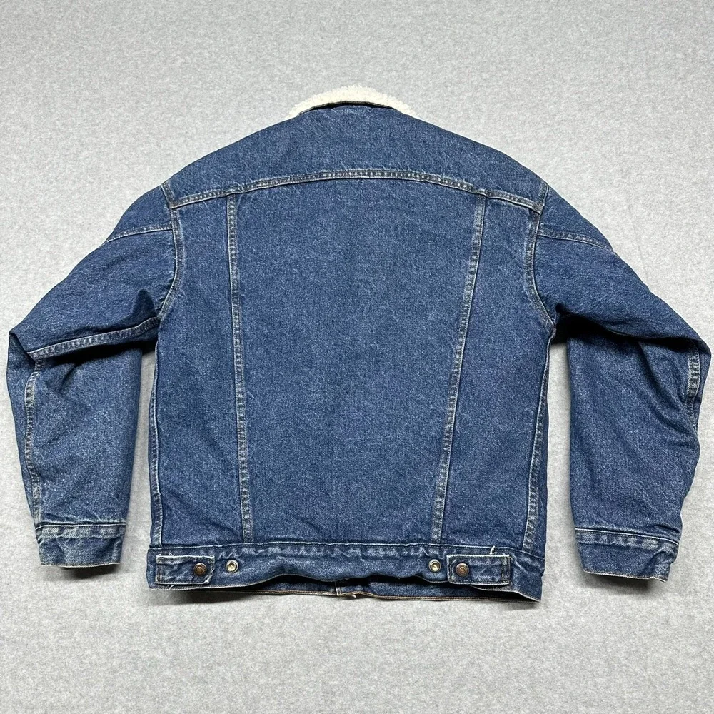 VTG Levi's 80s Made In USA 44R Sherpa Fleece Lined Denim Jacket Cowboy‎ Western